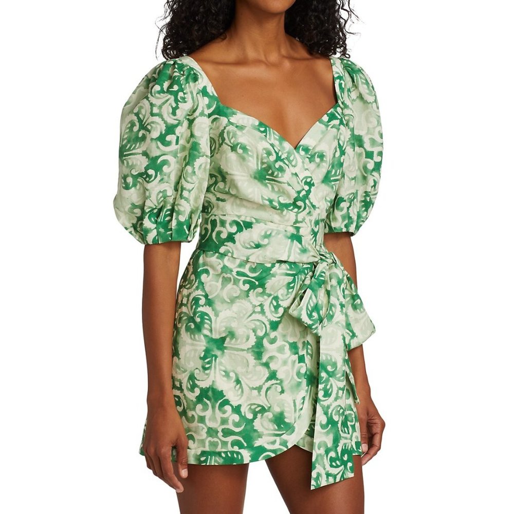 Alexis Athenes Puff Sleeve Dress